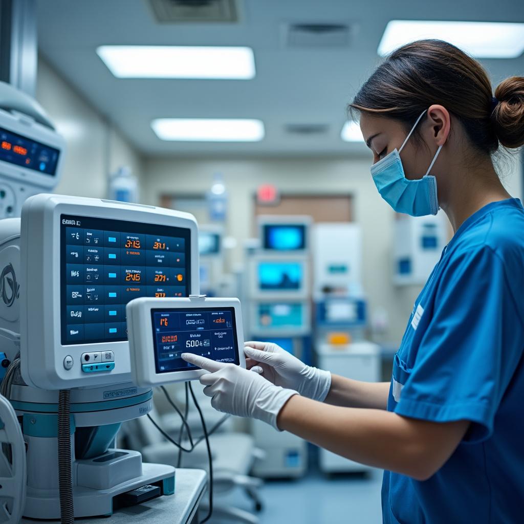 Equipe MM trabalhando em equipamentos médicos